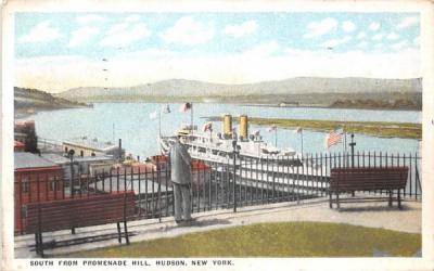 South from Promenade Hill Hudson, New York Postcard