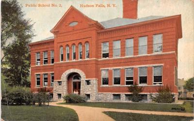 Public School No 2 Hudson Falls, New York Postcard