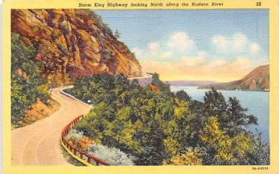Storm King Highway Hudson River, New York Postcard
