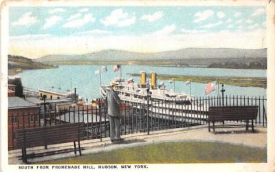 South from Promenade Hill Hudson River, New York Postcard