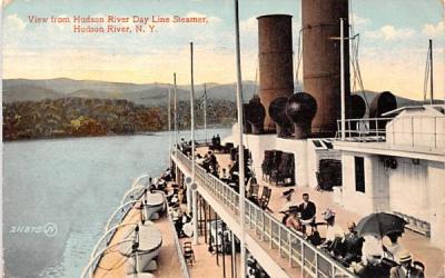 Hudson River Day Line Steamer New York Postcard
