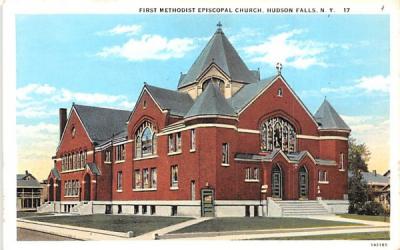 First Methodist Episcopal Church Hudson Falls, New York Postcard