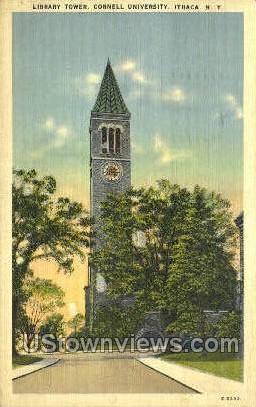 Library Tower - Ithaca, New York NY Postcard