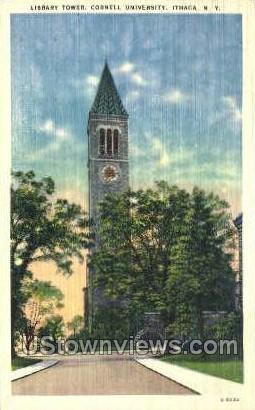 Library Tower - Ithaca, New York NY Postcard