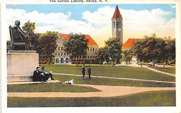 The Cornell Library Ithaca, New York Postcard