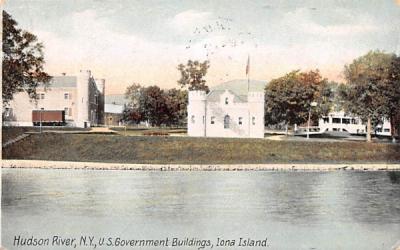 US Government Buildings Iona Island, New York Postcard