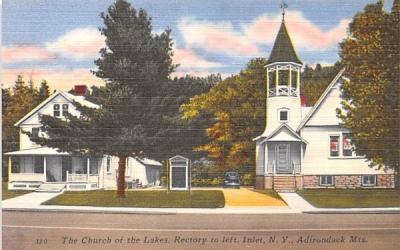 Church of the Lakes Inlet, New York Postcard