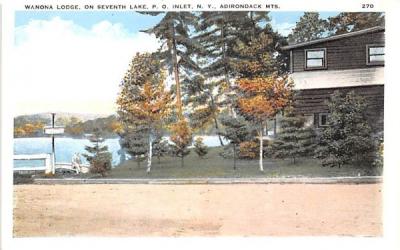 Wanona Lodge Inlet, New York Postcard