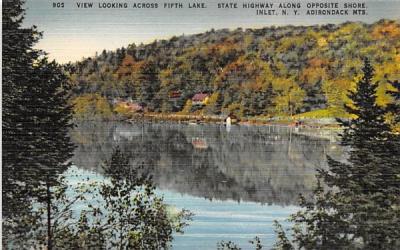 Across Fifth Lake Inlet, New York Postcard