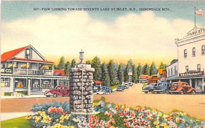 Towards Seventh Lake Inlet, New York Postcard