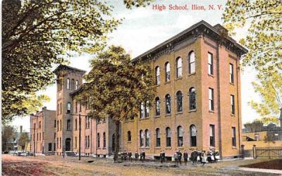 High School Ilion, New York Postcard