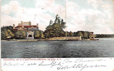 Residence of GT Rafferty Imperial Island, New York Postcard