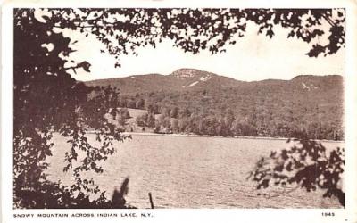 Snowy Mountain Indian Lake, New York Postcard