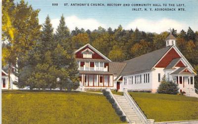 St Anthony's Church Inlet, New York Postcard