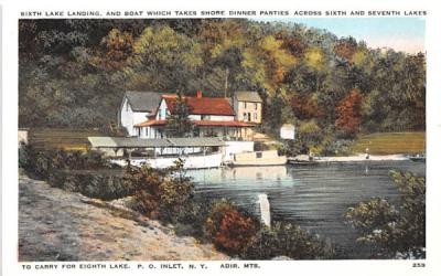 Sixth Lake Landing Inlet, New York Postcard