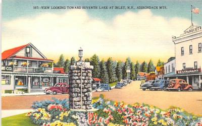 Toward Seventh Lake Inlet, New York Postcard