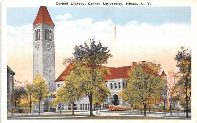 Cornell Library Ithaca, New York Postcard