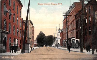Tioga Street Ithaca, New York Postcard