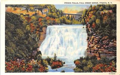 Ithaca Falls New York Postcard