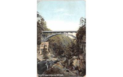 Upper Bridge over Fall Creek Ithaca, New York Postcard