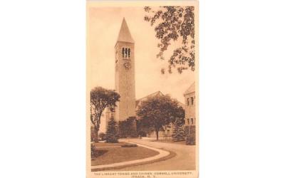 Library Tower & Chimes Ithaca, New York Postcard