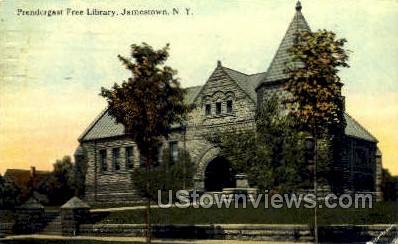 Prendergast Free Library - Jamestown, New York NY Postcard