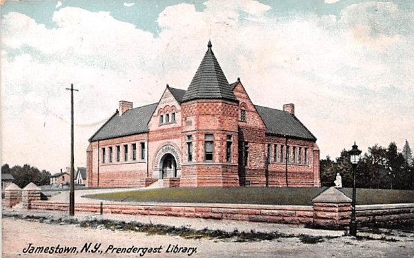 Prendergast Library Jamestown, New York Postcard