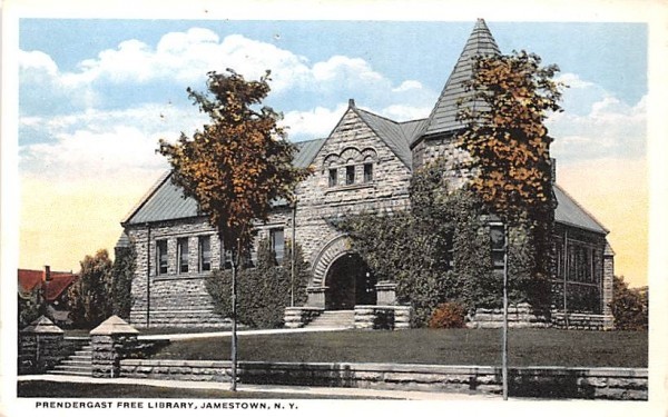 Prendergast Free Library Jamestown, New York Postcard