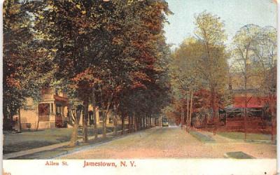 Allen Street Jamestown, New York Postcard