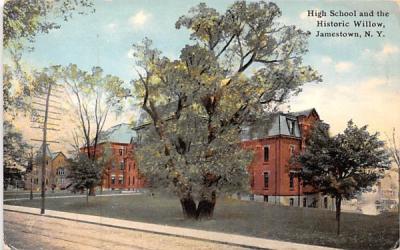 High School Jamestown, New York Postcard