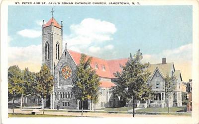 St Peter & St Paul's Roman Catholic Church Jamestown, New York Postcard