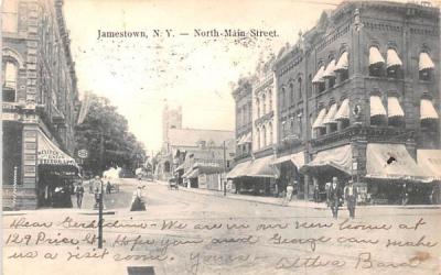 North Main Street Jamestown, New York Postcard