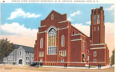 Sarah Jane Johnson Memorial ME Church Johnson City, New York Postcard