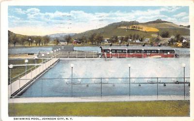 Swimming Pool Johnson City, New York Postcard