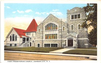 First Presbyterian Church Johnson City, New York Postcard