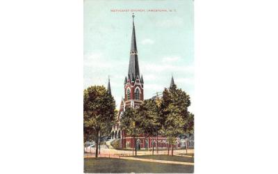 Methodist Church Jamestown, New York Postcard
