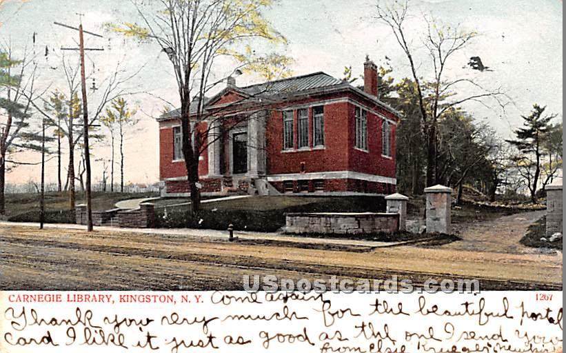 Carnegie Library - Kingston, New York NY Postcard