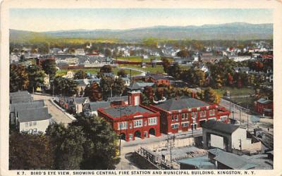 Fire Station and Municipal Building Kingston, New York Postcard