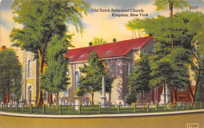 Old Dutch Reformed Church Kingston, New York Postcard