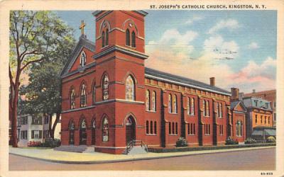 St Josephs Catholic Church Kingston, New York Postcard