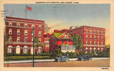 City Hospital and Nurses Home Kingston, New York Postcard