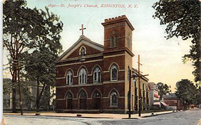 St Josephs Church  Kingston, New York Postcard