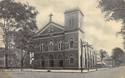 St Josephs Church Kingston, New York Postcard