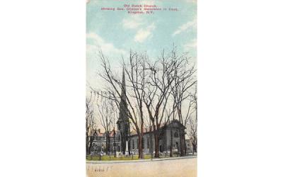 Old Dutch Church Clinton Monument  Kingston, New York Postcard