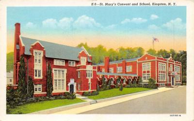 St Marys Convent and School Kingston, New York Postcard