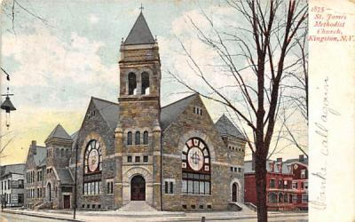 1875 St James Methodist Church Kingston, New York Postcard