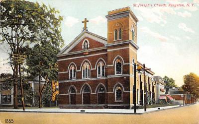 St Josephs Church Kingston, New York Postcard