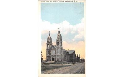 Saint John the Baptist Church Keeseville, New York Postcard