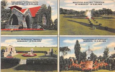 Masonic Memorial, Electric Fountain Kenmore, New York Postcard
