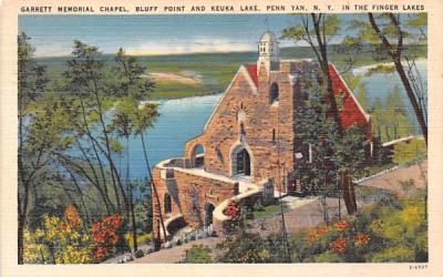 Garrett Memorial Chapel Keuka Lake, New York Postcard